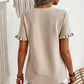 👚 50% RABATT! ✨ Elegantes Damen-Rüschenärmel-Sommeroberteil – Leichter Stoff & romantischer Look – Perfekt für warme Tage, Büro oder besondere Anlässe – feminin und vielseitig kombinierbar 🌸