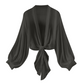 🧥 50% RABATT! 💥 Damen leichter Chiffon Vorne-Knoten Cardigan – Ballonärmel & transparent – Perfekt für Layering, Strand oder laue Sommerabende – stilvoll und vielseitig 🌸✨