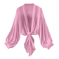 🧥 50% RABATT! 💥 Damen leichter Chiffon Vorne-Knoten Cardigan – Ballonärmel & transparent – Perfekt für Layering, Strand oder laue Sommerabende – stilvoll und vielseitig 🌸✨