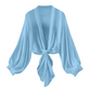 🧥 50% RABATT! 💥 Damen leichter Chiffon Vorne-Knoten Cardigan – Ballonärmel & transparent – Perfekt für Layering, Strand oder laue Sommerabende – stilvoll und vielseitig 🌸✨