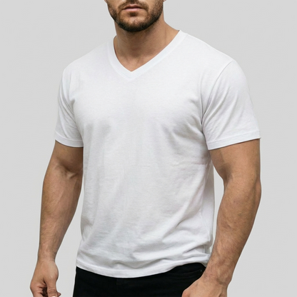 👕 50% RABATT! ✨ Herren Klassisches Casual V-Ausschnitt T-Shirt – Weiche Baumwolle & atmungsaktiv – Perfekt für Alltag, Sport oder entspannte Tage – zeitloser, vielseitiger Begleiter 🌟