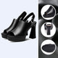 👡 50% RABATT! ✨ Stilvolle & bequeme hochhackige Ledersandalen für Frauen – Verstellbare Riemen & gepolsterte Sohle – Perfekt für Partys, Büro oder elegante Sommerabende – Look und Komfort in einem 🌸