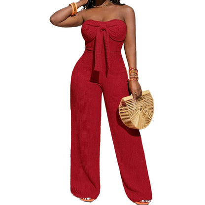 👗 50% RABATT! 🌸 Damen-Jumpsuit, trägerlos, hochgeschnitten & weites Bein – Eleganter & luftiger Look – Perfekt für Sommer, Hochzeit oder Abendveranstaltungen – stilvoll, feminin und bequem ✨🌿