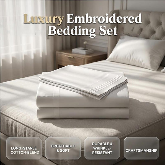🛏️ 50% RABATT! ✨ Luxus besticktes europäisches Bettwäsche-Set – Baumwollmischung & elegantes Design – Weich, atmungsaktiv & pflegeleicht – perfekt für ein stilvolles Schlafzimmer und erholsame Nächte 🌙🌸