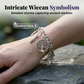 📿 50% RABATT! ✨ Vintage-Armband im heidnischen Stil – Wicca-Symbol-Anhänger & Vintage-Metall – Spirituelle Bedeutung – vielseitig für den Alltag 🌙🪶✨