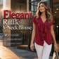 👚 50% RABATT! 🔥 Damen V-Ausschnitt Rüschen Bluse – Elegant & vielseitig – Perfekt für Büro, Abend oder einen stilvollen Auftritt – femininer Look mit Charme 🍷✨