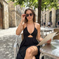 👗 60% RABATT! 🔥 Damen Sommer V-Ausschnitt Maxi-Kleid – Figurbetont & elegant – Perfekt für Abend, Party oder besondere Anlässe – stilvoll & feminin ✨🌙💃