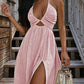 👗 60% RABATT! 🔥 Damen Sommer V-Ausschnitt Maxi-Kleid – Figurbetont & elegant – Perfekt für Abend, Party oder besondere Anlässe – stilvoll & feminin ✨🌙💃