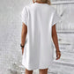 👗 50% RABATT! 🌿 Damen-Tunika-Kleid mit Rundhals – Einfarbig, lockere Passform & Taschen – Vielseitig & bequem – perfekt für Alltag, Freizeit oder Reisen ✨🧳