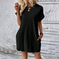 👗 50% RABATT! 🌿 Damen-Tunika-Kleid mit Rundhals – Einfarbig, lockere Passform & Taschen – Vielseitig & bequem – perfekt für Alltag, Freizeit oder Reisen ✨🧳