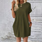 👗 50% RABATT! 🌿 Damen-Tunika-Kleid mit Rundhals – Einfarbig, lockere Passform & Taschen – Vielseitig & bequem – perfekt für Alltag, Freizeit oder Reisen ✨🧳