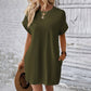 👗 50% RABATT! 🌿 Damen-Tunika-Kleid mit Rundhals – Einfarbig, lockere Passform & Taschen – Vielseitig & bequem – perfekt für Alltag, Freizeit oder Reisen ✨🧳