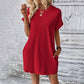 👗 50% RABATT! 🌿 Damen-Tunika-Kleid mit Rundhals – Einfarbig, lockere Passform & Taschen – Vielseitig & bequem – perfekt für Alltag, Freizeit oder Reisen ✨🧳