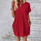 👗 50% RABATT! 🌿 Damen-Tunika-Kleid mit Rundhals – Einfarbig, lockere Passform & Taschen – Vielseitig & bequem – perfekt für Alltag, Freizeit oder Reisen ✨🧳