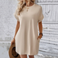 👗 50% RABATT! 🌿 Damen-Tunika-Kleid mit Rundhals – Einfarbig, lockere Passform & Taschen – Vielseitig & bequem – perfekt für Alltag, Freizeit oder Reisen ✨🧳