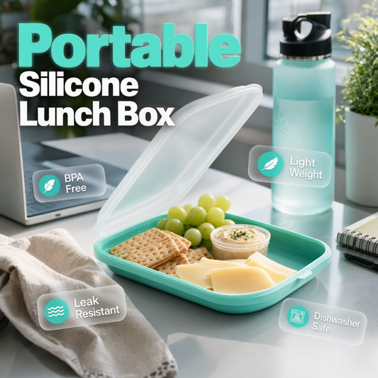 🍱 50% RABATT! ✨ Tragbare Lunchbox aus Silikon – BPA-frei, auslaufsicher & faltbar – Ideal für Arbeit, Reise & Picknick 🔥