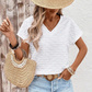 👚 50% RABATT! ⏰ Elegantes Damen-Top mit kurzen Ärmeln und V-Ausschnitt – Leicht, atmungsaktiv & vielseitig – Perfekt für warme Tage, Büro oder einen stilvollen Freizeit-Look 🌸✨