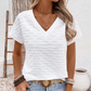 👚 50% RABATT! ⏰ Elegantes Damen-Top mit kurzen Ärmeln und V-Ausschnitt – Leicht, atmungsaktiv & vielseitig – Perfekt für warme Tage, Büro oder einen stilvollen Freizeit-Look 🌸✨