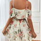 👗 50% RABATT! 🌸 Damen Boho Blumenprint Cold-Shoulder-Kleid – Leicht & fließend – Ideal für Sommer, Strand oder Gartenparty – romantischer Look mit Lässigkeit ✨☀️🌿