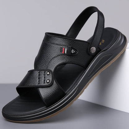 👡 50% RABATT! ✨ Herren Leder-Sandalen 2-in-1 Slip-On – Vielseitig für Outdoor & Strand – Echtes Leder, flexible Sohle & bequemer Einstieg – perfekt für heiße Tage und lässige Looks ☀️🌊