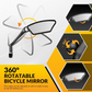 🚲 50% RABATT! 🛡️ Weitwinkel‑Rückspiegel – Bruchsicher, vibrationsarm & werkzeugfrei – Passt 16–31,8 mm ✨