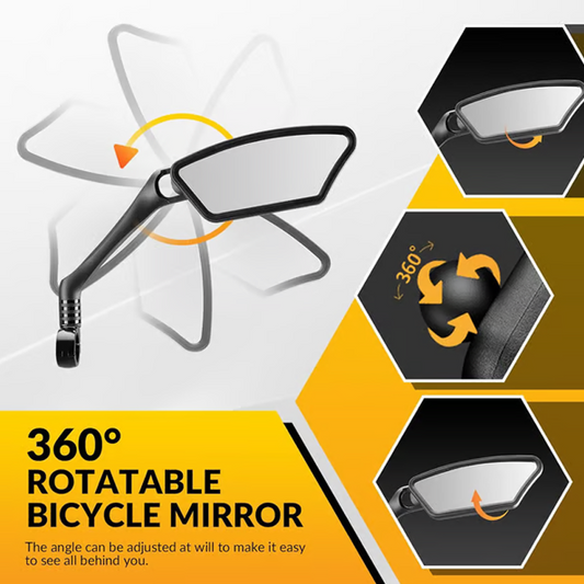 🚲 50% RABATT! 🛡️ Weitwinkel‑Rückspiegel – Bruchsicher, vibrationsarm & werkzeugfrei – Passt 16–31,8 mm ✨