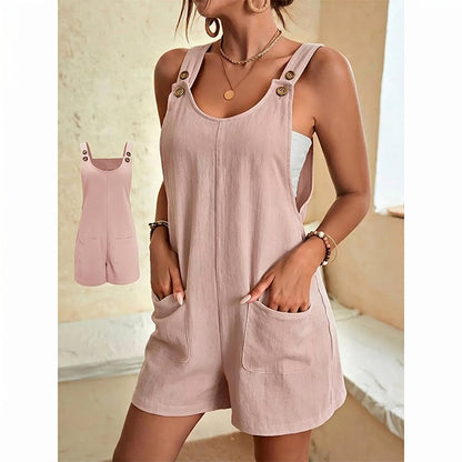 🩳 50% RABATT! 🔥 Damen Kurz-Latzhose – Lässig & bequem mit praktischen Taschen – Perfekt für Alltag, Strand oder warme Tage – leichter Denim-Stoff für optimale Bewegungsfreiheit 🌸☀️