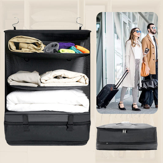 🎒 50% RABATT! 🧺 Tragbare faltbare dreifache Mesh-Organizer-Hängetasche – Transparent, leicht & platzsparend – Ideal für Bad, Küche oder Reisen – übersichtliche Aufbewahrung mit 3 Fächern 🧴✨