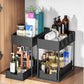 🗄️ 50% RABATT! 🏠 2-stöckiger Mehrzweck-Unterschrank-Organizer – Verstellbar & stabil – Ideal für Küche, Bad oder Arbeitsplatte – maximiert den Stauraum im Schrank oder auf der Ablage 🧴✨