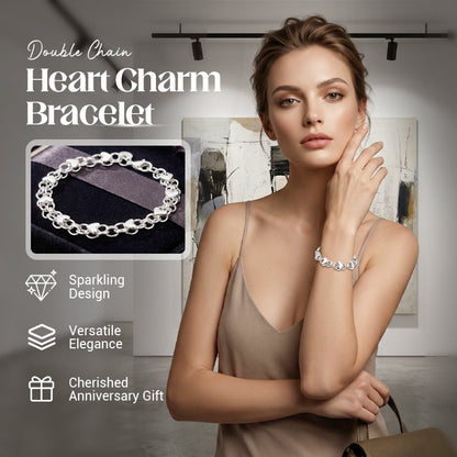 💫 50% RABATT! ✨ Filigranes Herz Charm Armband – Vielseitig & romantisch – Perfekt für Alltag, Feiern oder als Geschenk – zart & elegant 💖🌟🎁