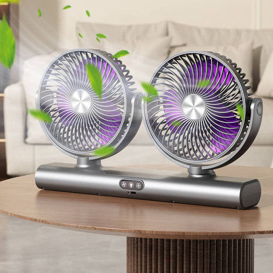 🌀 50% RABATT! 🔥 Doppelkopf-Oszillationsdeckenventilator – Weitwinkel-Stilles Kühlen – Ideal für große Räume – sorgt für gleichmäßige Luftzirkulation und angenehme Frische 🌬️✨🏠