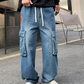 👖 50% RABATT! 🧵 Utility weite Cargo-Hose – Robust, mit vielen Taschen & elastischem Bund – Perfekt für Outdoor, Arbeit oder Freizeit – bequem & praktisch 🌿💪✨