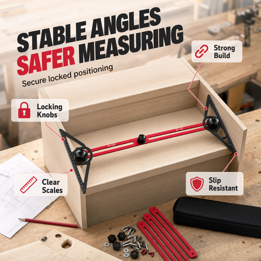 📐 60% RABATT! 🔧 Multifunktionales Holzbearbeitungs-Anreißwerkzeug-Set – Premium-Aluminium, präzise & robust – Ideal für Messen, Markieren & professionelle Holzarbeiten ✨
