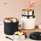 🍱 50% RABATT! 🔥 Vakuum-Thermobehälter mit Faltlöffel – Warme Mahlzeiten unterwegs – Ideal für Büro, Reisen oder Camping – langlebig & praktisch ✨🥣🌿