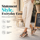 👡 50% RABATT! 🌸 Damen Vintage Boho Keilsandalen – Leichte Keilsohle & verstellbare Riemen – Perfekt für Sommer, Strand oder einen boho-chic Look – bequem & stilvoll ☀️✨🌿
