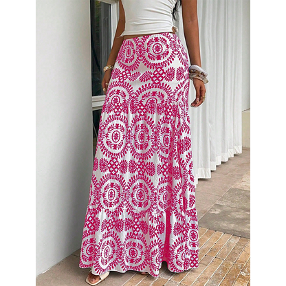 👗 50% RABATT! 🌊 Damen fließender Maxi-Rock – Auffälliger Resort-Print – 36K+ verkauft – ideal für Strand, Urlaub oder warme Tage – leicht & feminin 🌸☀️✨