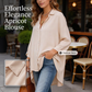 👚 50% RABATT! 🔥 Damen lässige weite Apricot-Bluse – Langarm, Knopfleiste & Kragen – Leicht, vielseitig & perfekt für Alltag oder Büro – femininer Look mit Komfort 🌸✨👔