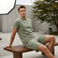 👕 60% RABATT! ☀️ Herren lässiges T-Shirt & Shorts Set – Leicht & atmungsaktiv – Ideal für Sommer, Freizeit oder Sport – bequemer 2-in-1 Look 🩳✨🌿
