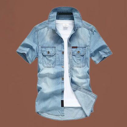 👔 50% RABATT! 🌿 2026 Denim-Hemd für Herren – Kurzärmelig, lässiger Schnitt & vielseitig kombinierbar – Perfekt für Alltag, Büro & Freizeit 👖