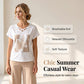 👕 50% RABATT! ✨ 2-teiliges Set mit V-Ausschnitt-Shirt & Cropped-Hose – Bequem, atmungsaktiv & vielseitig kombinierbar – Perfekt für Alltag, Yoga & Freizeit 🌿