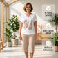 👕 50% RABATT! ✨ 2-teiliges Set mit V-Ausschnitt-Shirt & Cropped-Hose – Bequem, atmungsaktiv & vielseitig kombinierbar – Perfekt für Alltag, Yoga & Freizeit 🌿