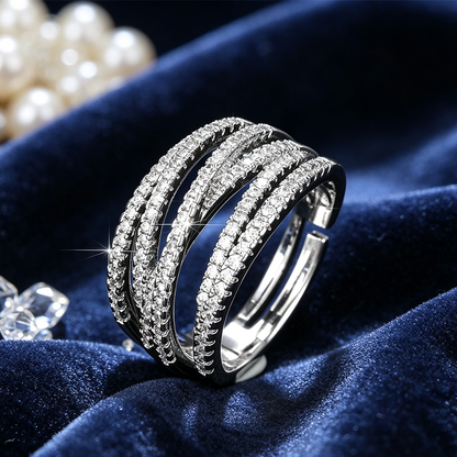 💍 50% RABATT! ✨ Verstellbarer Mehrband-Crossover-Ring – Flexibel verstellbar, elegant verschlungene Bänder & hochwertige Verarbeitung – Perfekt als trendiges Accessoire für jeden Tag 🌟