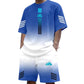 👕 50% RABATT! ☀️ Herren Sommer T-Shirt & Shorts Zweiteiler – Farbverlauf-Design, atmungsaktiv & leicht – Perfekt für heiße Tage & lässige Outfits 🩳