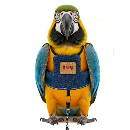 🦜 50% RABATT! 💖 Atmungsaktives Vogel-Geschirr-Weste – Leicht, verstellbar & sicher – Ideal für Spaziergänge & Ausflüge mit deinem Vogel ☁️