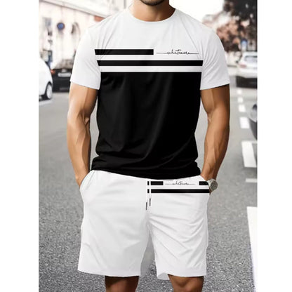 👕 50% RABATT! 🩳 2-teiliges Freizeit-Set für Herren – Kurzarm-T-Shirt & Shorts mit Kordelzug – Atmungsaktiv & bequem für jeden Tag ☀️