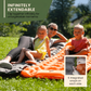 🌞 50% RABATT! 💤 Luxus Ultraleichtes Schlafpad mit Fußpumpe – 7,5 cm dick, koppelbar & wasserdicht – Perfekt für Camping, Wandern & Strand – Kompakt & bequem 🏕️