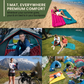 🌞 50% RABATT! 💤 Luxus Ultraleichtes Schlafpad mit Fußpumpe – 7,5 cm dick, koppelbar & wasserdicht – Perfekt für Camping, Wandern & Strand – Kompakt & bequem 🏕️