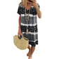 🐆 50% RABATT! 👗 Damen Casual Batik Leopardenmuster V-Ausschnitt Kleid – Leichter Stoff, lässiger Schnitt & stylishes Design – Perfekt für Sommer, Strand & Alltag ☀️