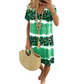 🐆 50% RABATT! 👗 Damen Casual Batik Leopardenmuster V-Ausschnitt Kleid – Leichter Stoff, lässiger Schnitt & stylishes Design – Perfekt für Sommer, Strand & Alltag ☀️