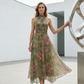 🌸 60% RABATT! 👗 Elegantes Maxi-Kleid mit Blumendruck & Neckholder – Fließender Stoff, figurschmeichelnd & Boho-Stil – Ideal für Sommer, Urlaub & warme Abende ☀️